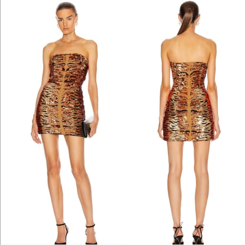 Worn Once Retrofete Aurora Strapless Embellished Mini Dress Size XS